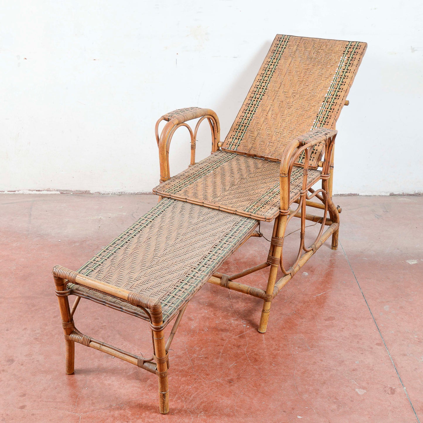 Poltrona liberty lettino in vimini e bamboo