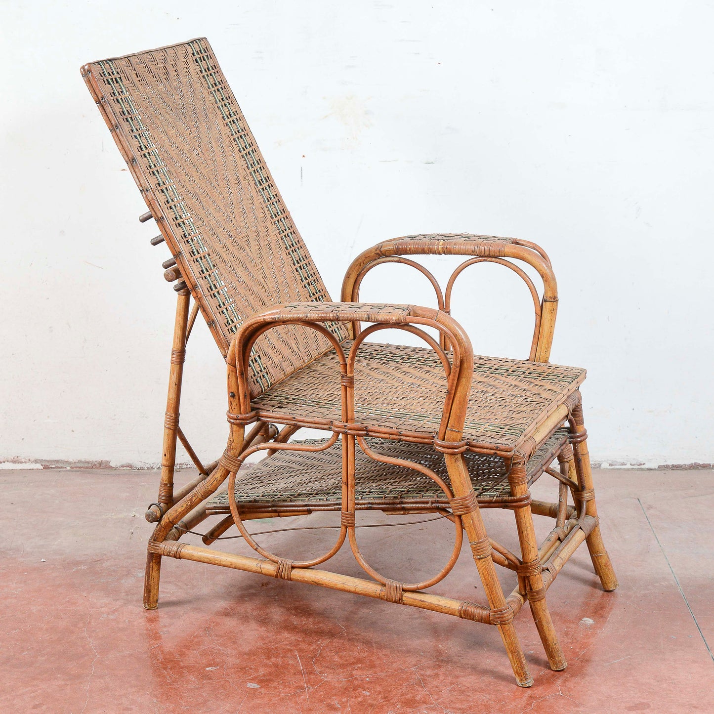 Poltrona liberty lettino in vimini e bamboo