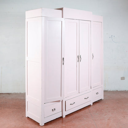 Armadio 4 ante tinto rosa