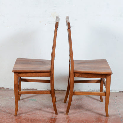 Coppia sedie vintage in legno massello