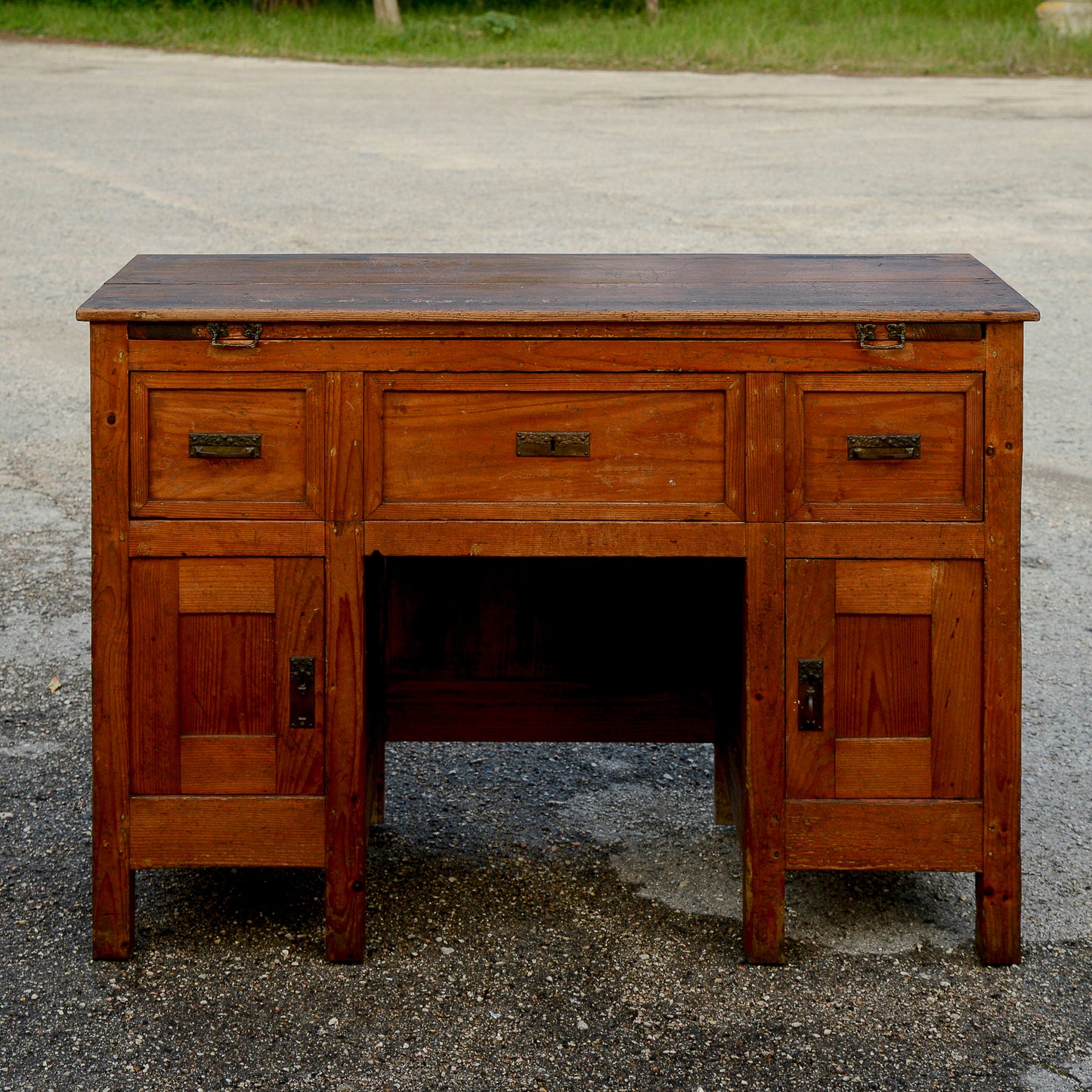 Scrivania scrittoio liberty con piano estraibile e cassetti