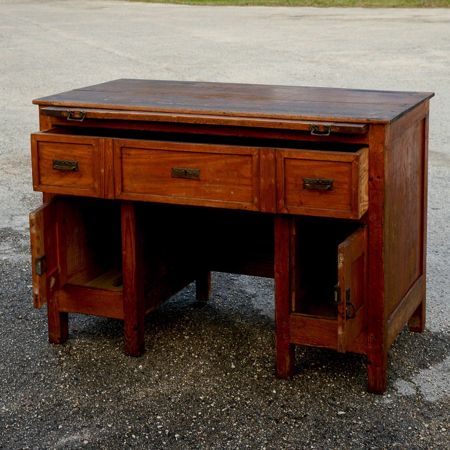 Scrivania scrittoio liberty con piano estraibile e cassetti