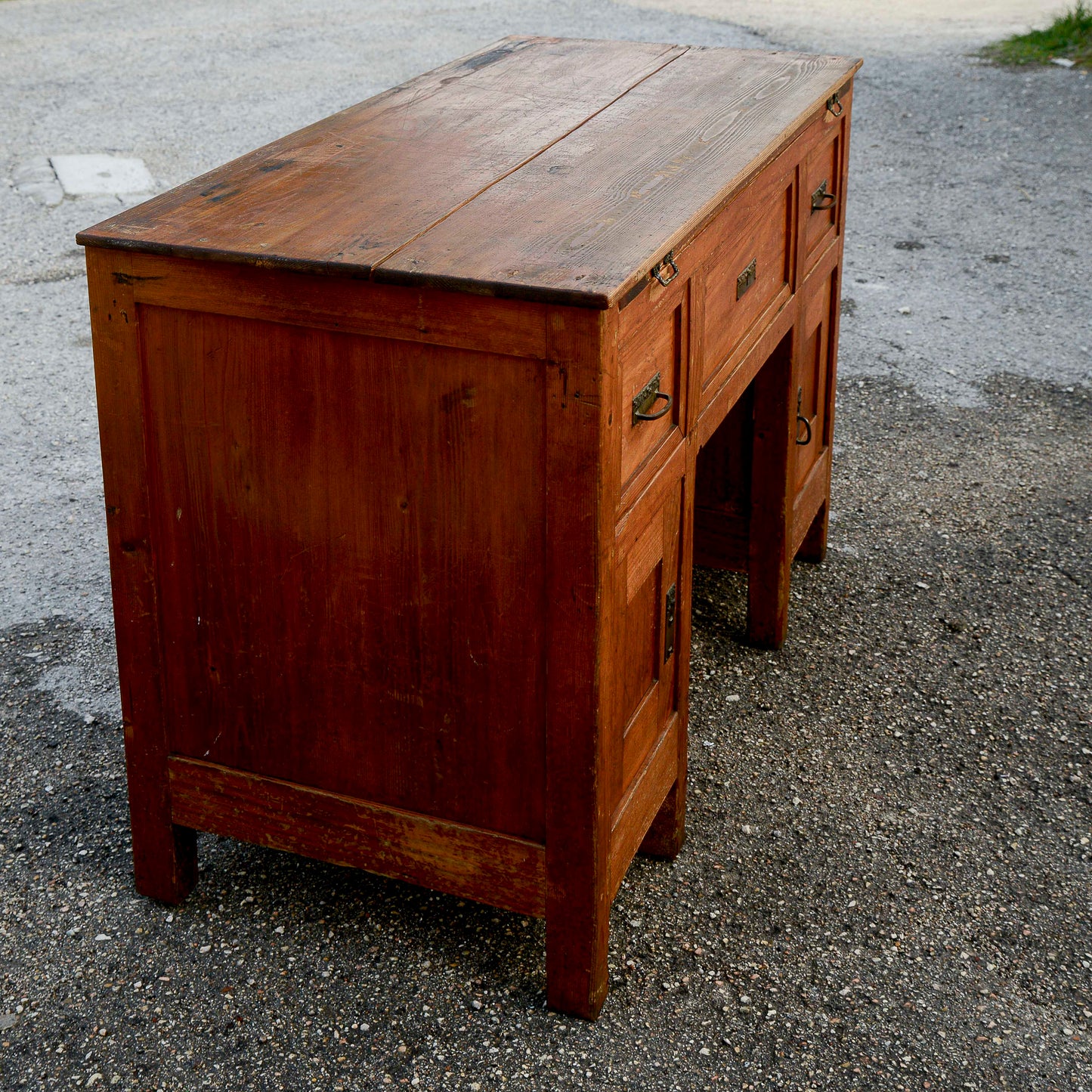 Scrivania scrittoio liberty con piano estraibile e cassetti