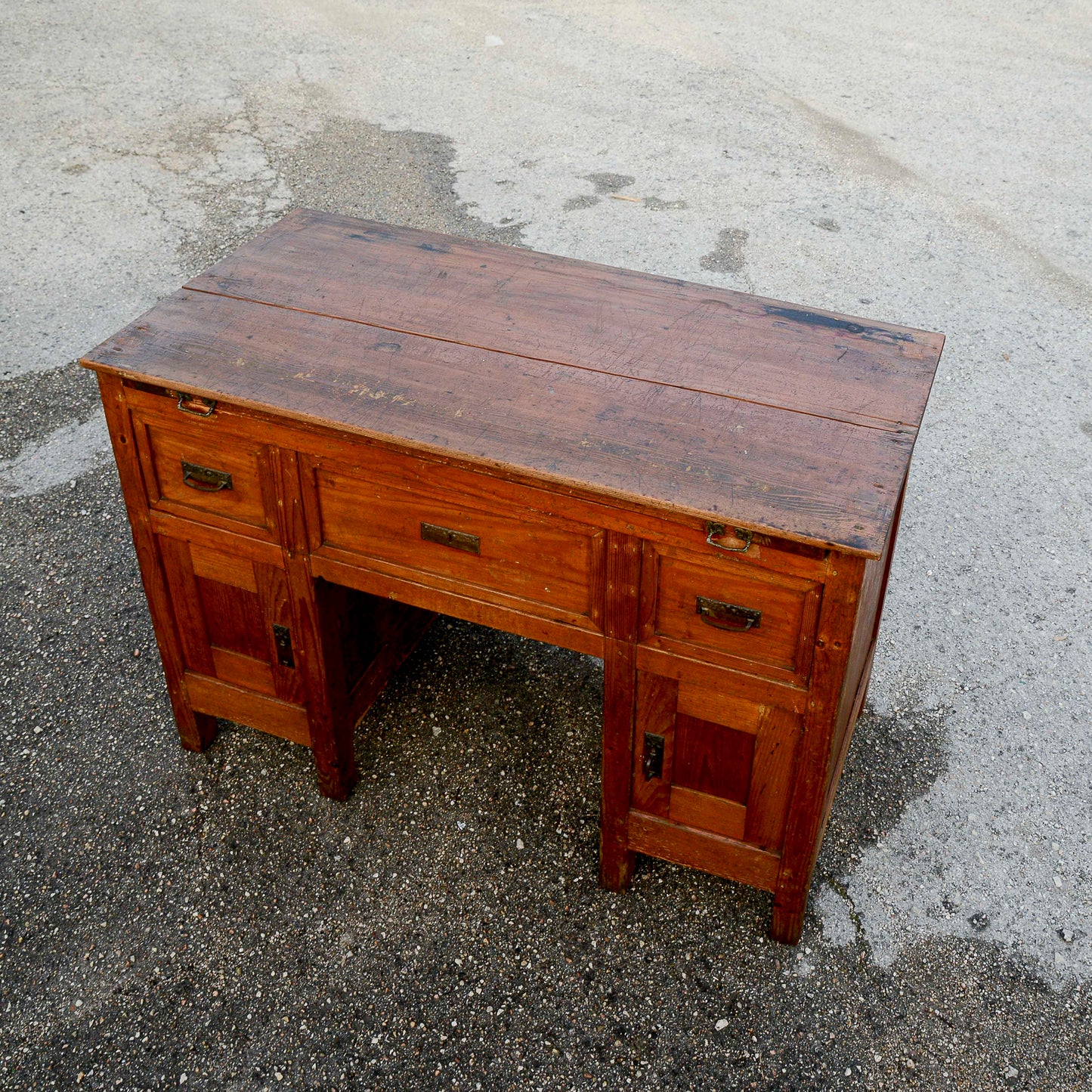 Scrivania scrittoio liberty con piano estraibile e cassetti