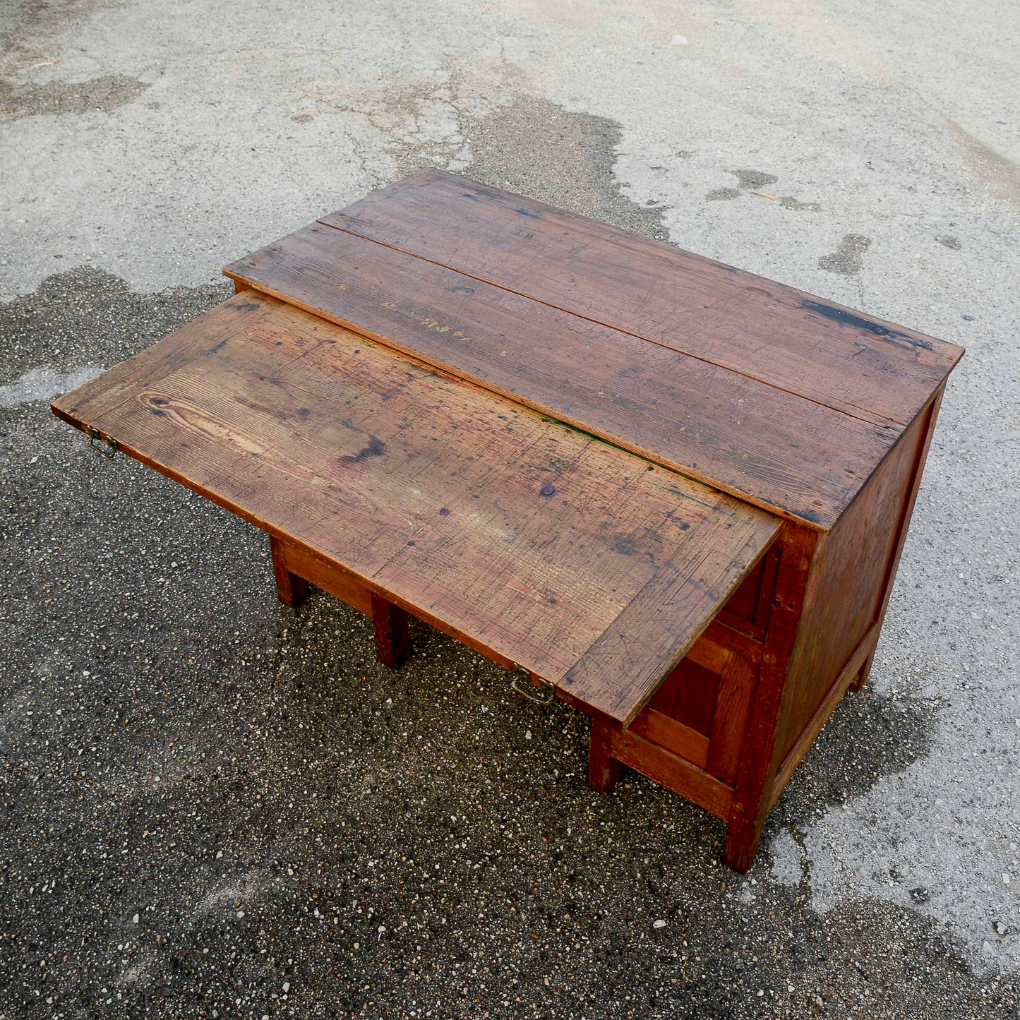 Scrivania scrittoio liberty con piano estraibile e cassetti
