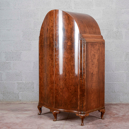 Mobile armadio due ante con ripiani e cassetti art deco