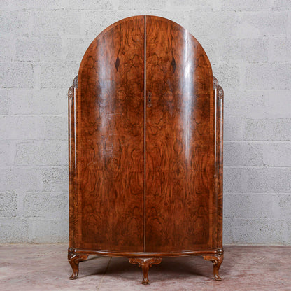 Mobile armadio due ante con ripiani e cassetti art deco