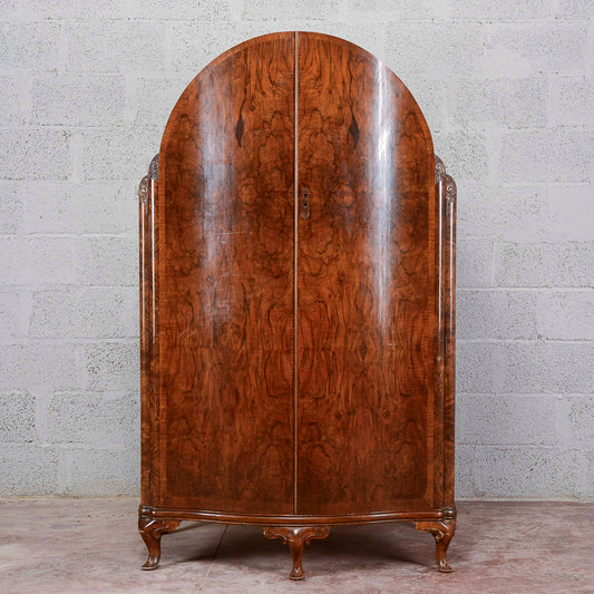 Mobile armadio due ante con ripiani e cassetti art deco