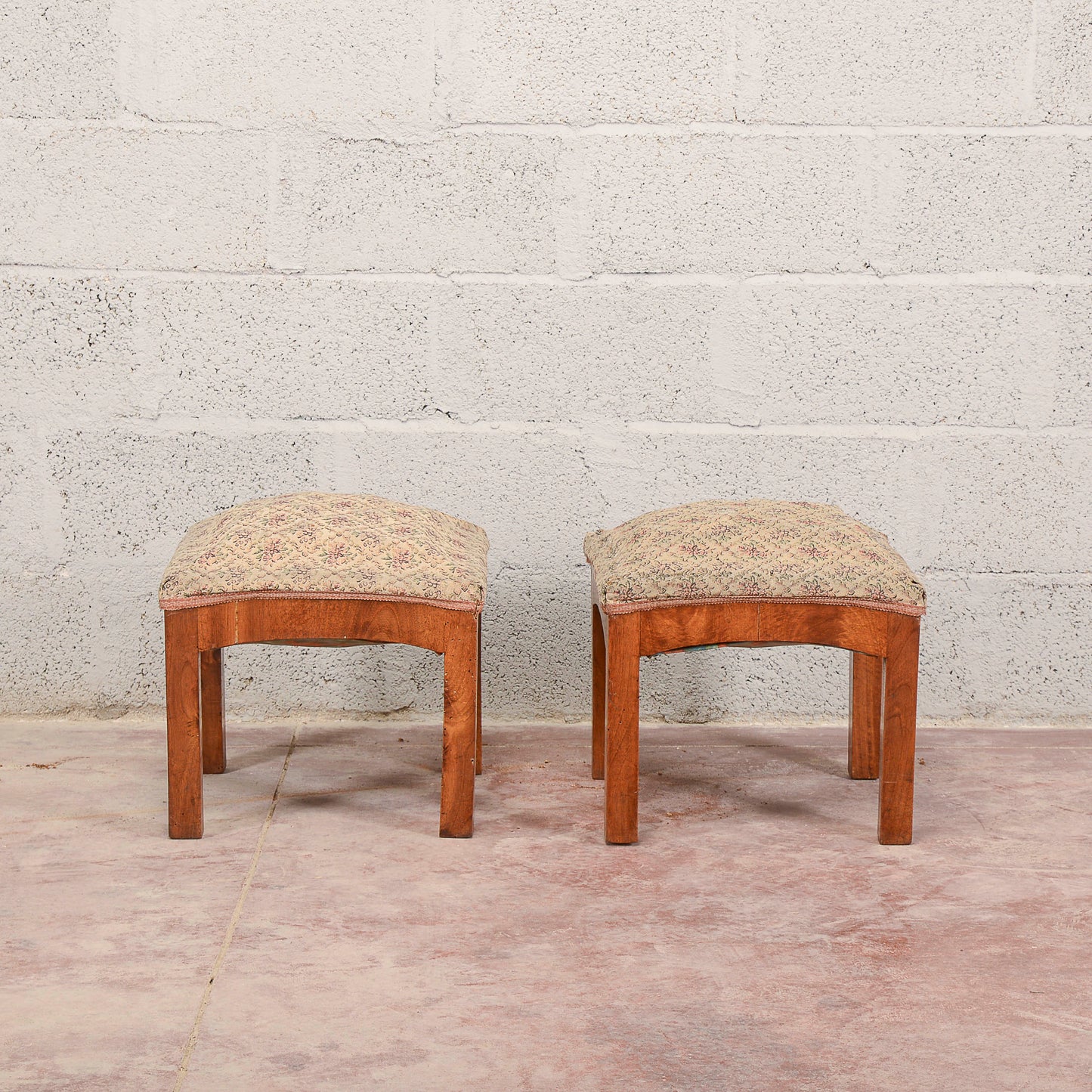 Coppia sgabelli art deco da rifoderare