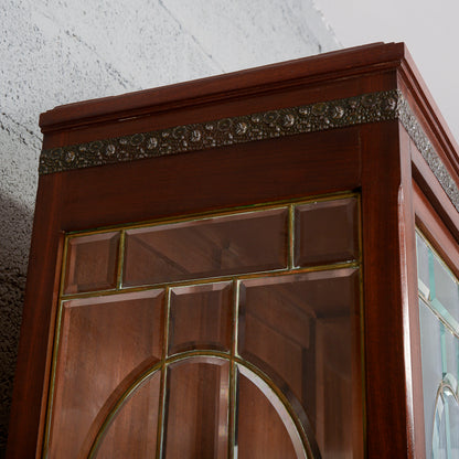 Credenza a due corpi vetrina e piano in marmo