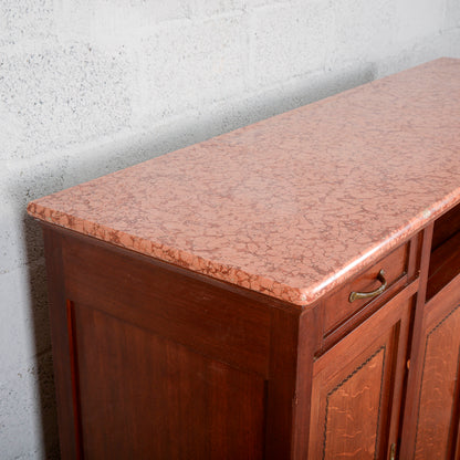 Credenza 4 ante e vano a giorno piano marmo