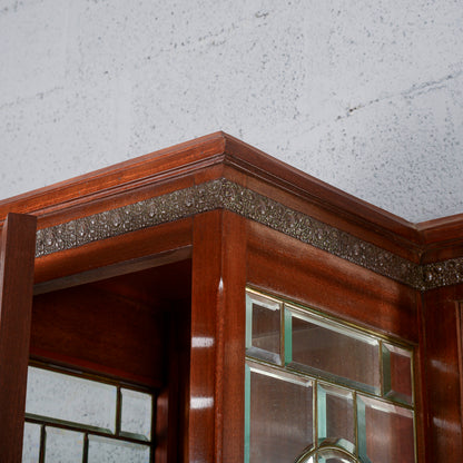 Credenza a 2 corpi con specchio e 2 cassetti