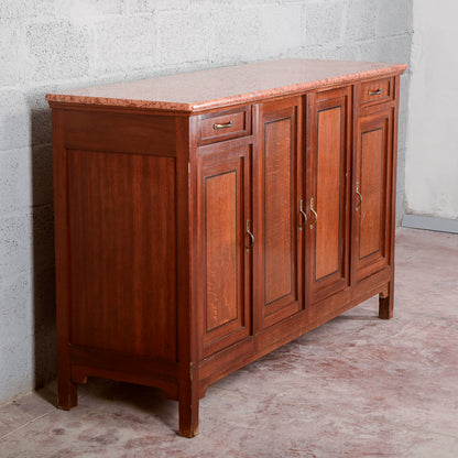 Credenza 4 ante 2 cassetti piano in marmo