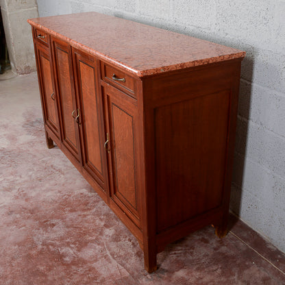 Credenza 4 ante 2 cassetti piano in marmo