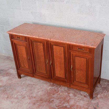 Credenza 4 ante 2 cassetti piano in marmo