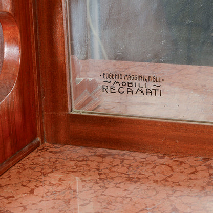 Credenza a 2 corpi con specchio e 2 cassetti