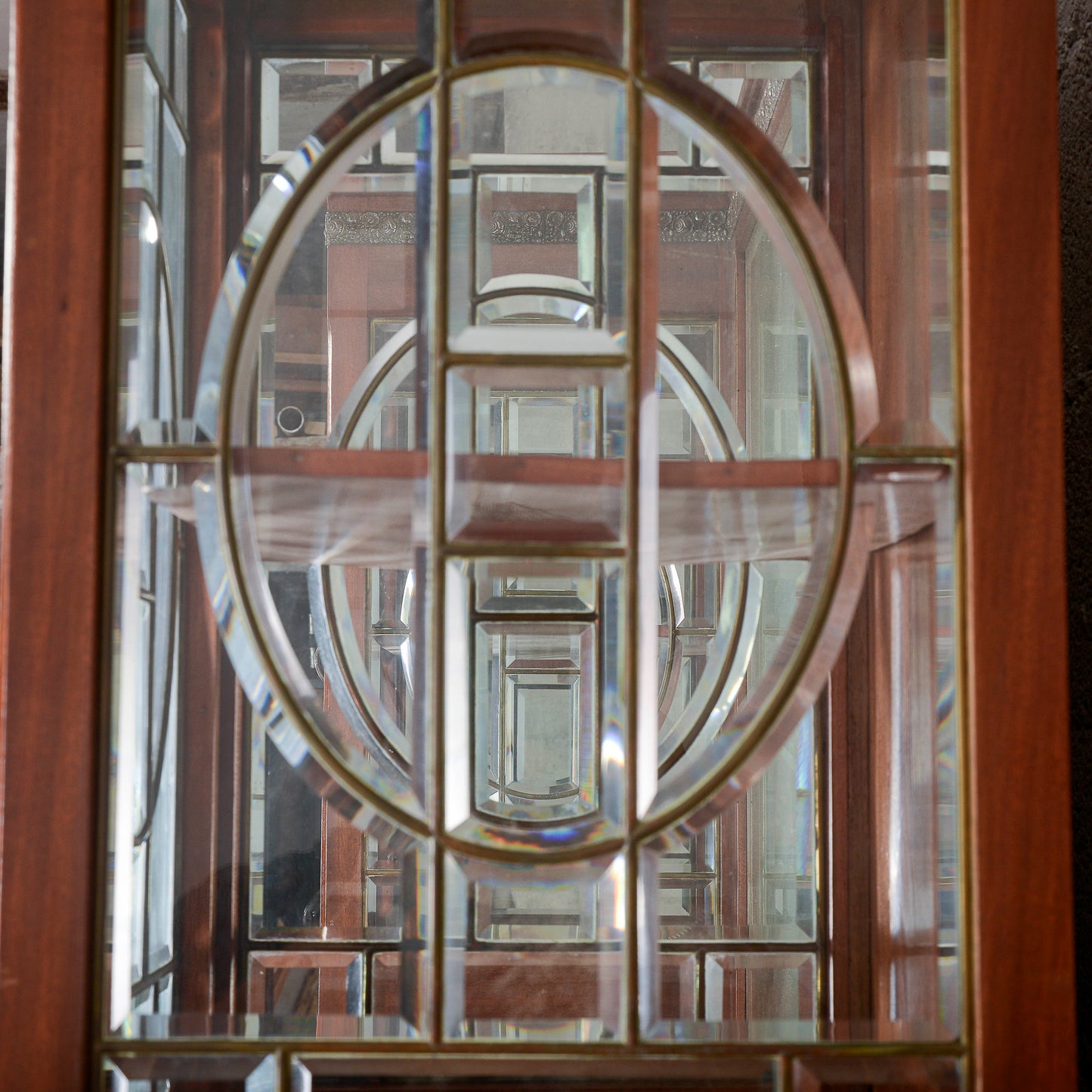 Credenza a 2 corpi con specchio e 2 cassetti