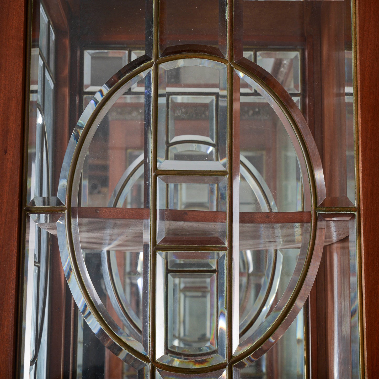 Credenza a 2 corpi con specchio e 2 cassetti