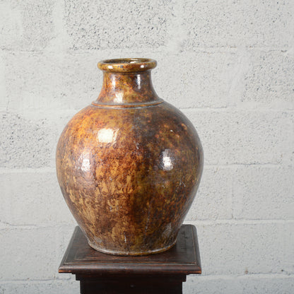 Rustica anfora giara terracotta smaltata Italia inizio XX secolo