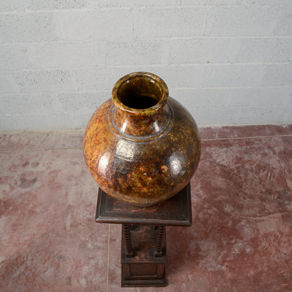 Rustica anfora giara terracotta smaltata Italia inizio XX secolo