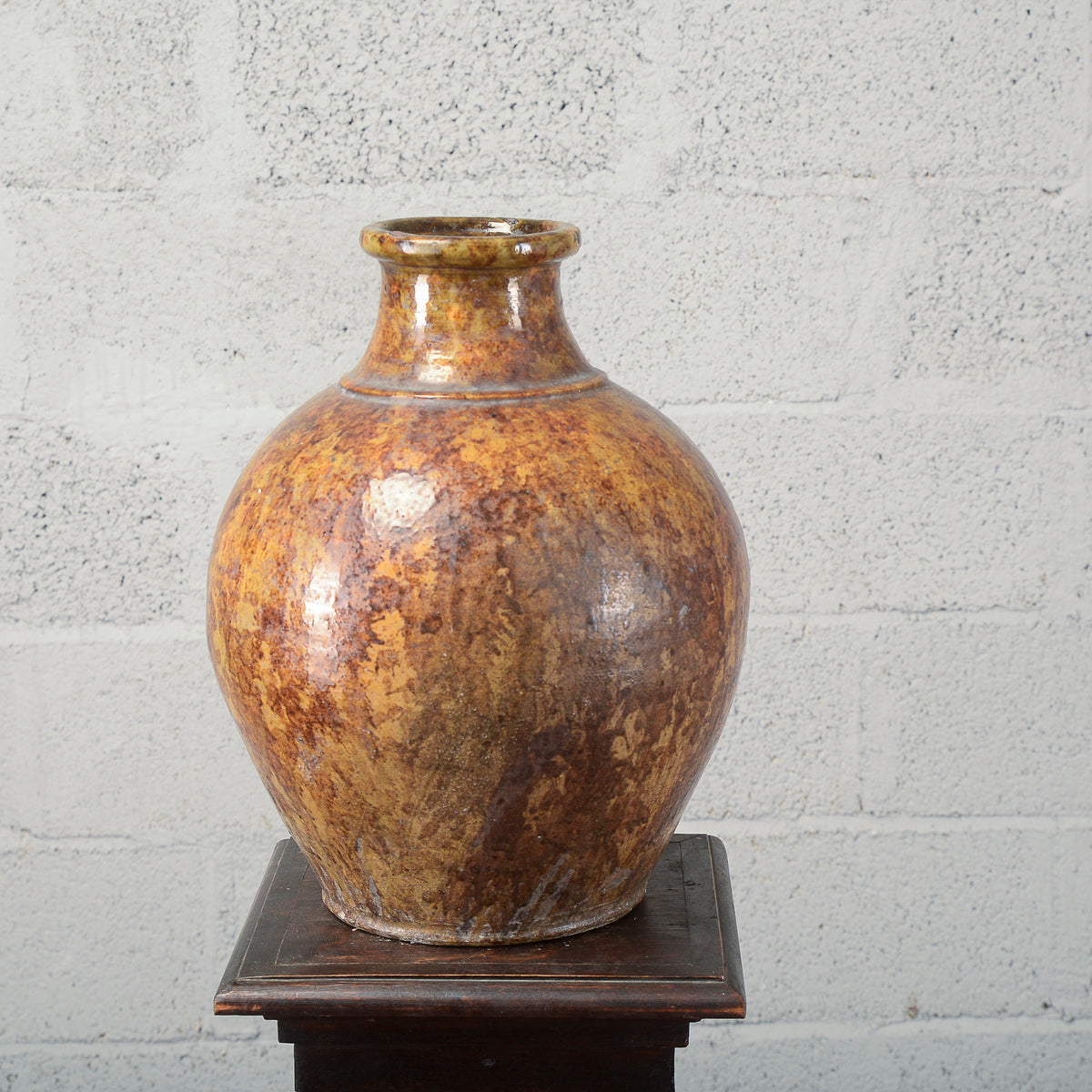 Rustica anfora giara terracotta smaltata Italia inizio XX secolo