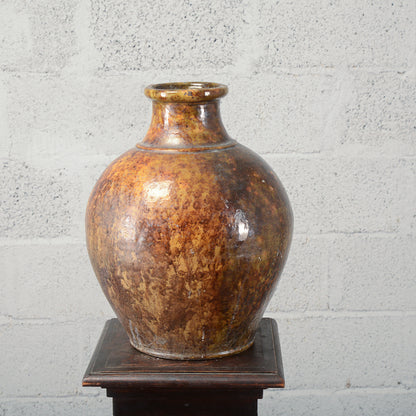 Rustica anfora giara terracotta smaltata Italia inizio XX secolo