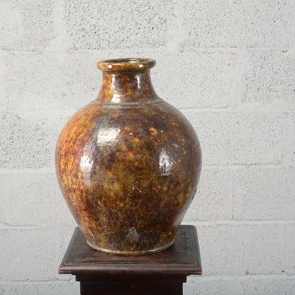 Rustica anfora giara terracotta smaltata Italia inizio XX secolo