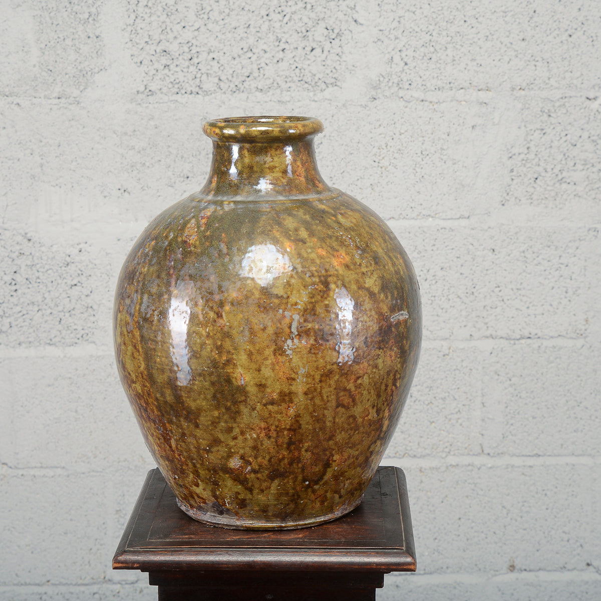 Rustica anfora giara terracotta smaltata Italia inizio XX secolo