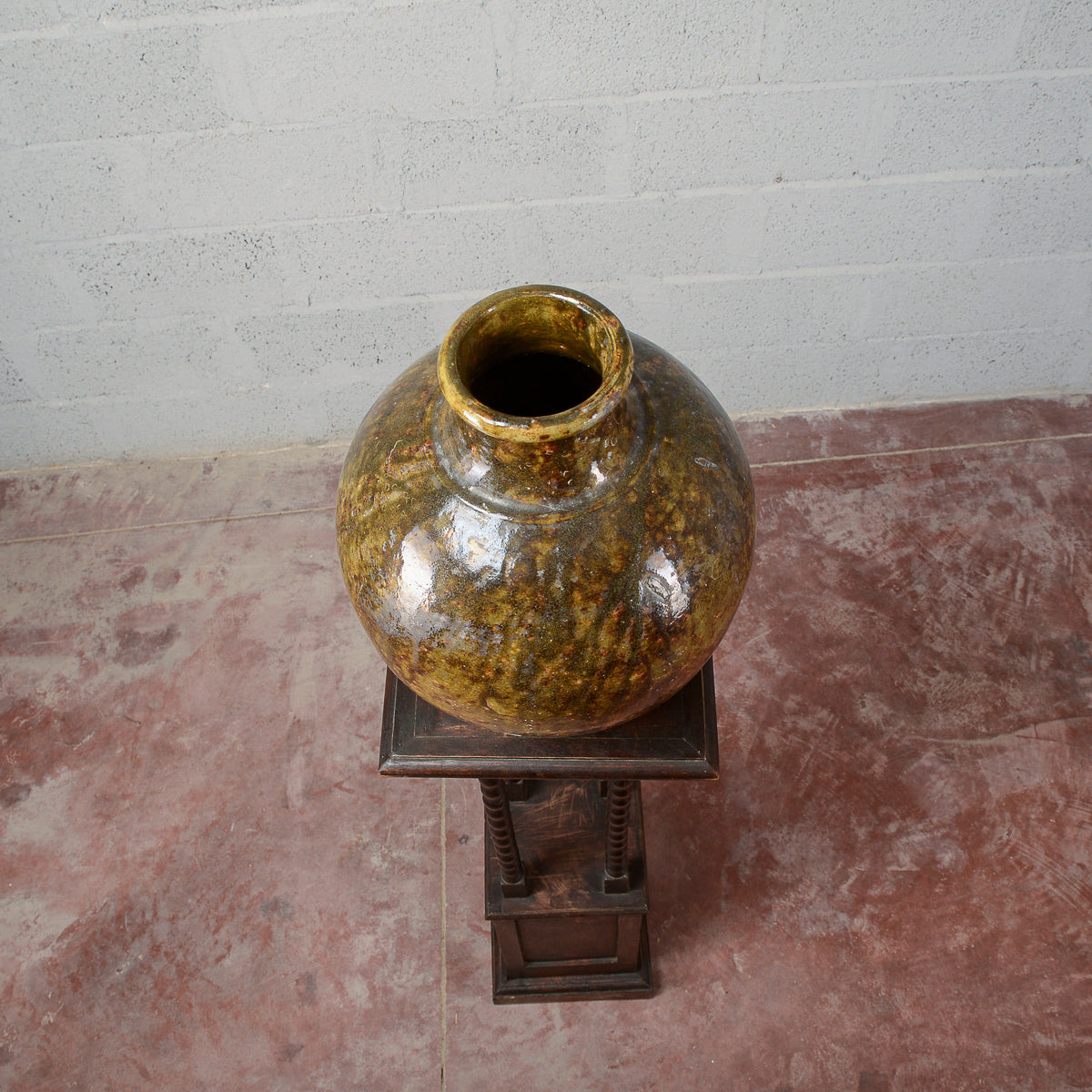 Rustica anfora giara terracotta smaltata Italia inizio XX secolo