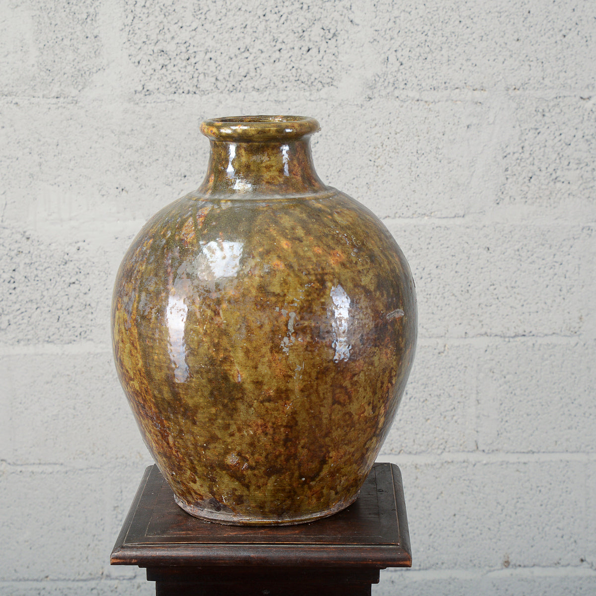 Rustica anfora giara terracotta smaltata Italia inizio XX secolo