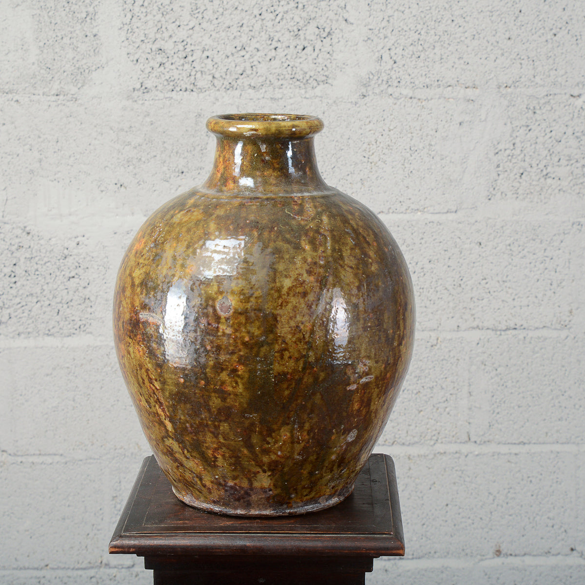 Rustica anfora giara terracotta smaltata Italia inizio XX secolo