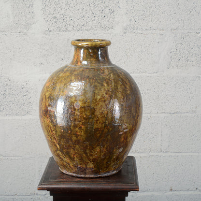 Rustica anfora giara terracotta smaltata Italia inizio XX secolo