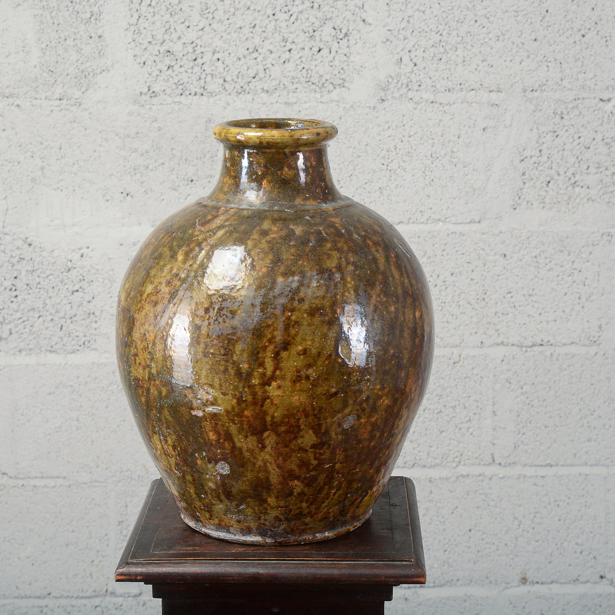 Rustica anfora giara terracotta smaltata Italia inizio XX secolo
