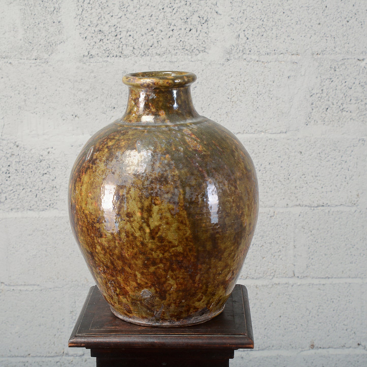 Rustica anfora giara terracotta smaltata Italia inizio XX secolo