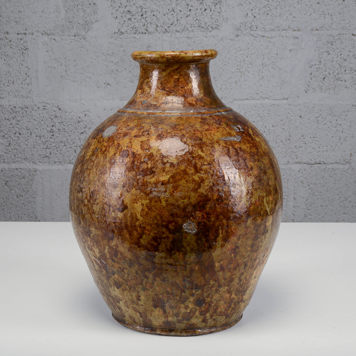 Rustica anfora giara terracotta smaltata Italia inizio XX secolo