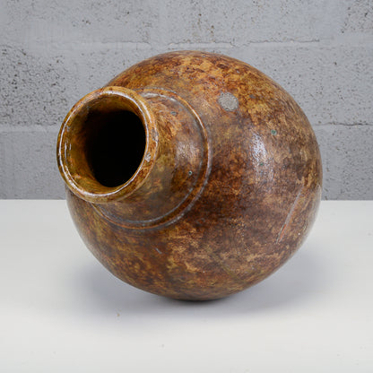 Rustica anfora giara terracotta smaltata Italia inizio XX secolo