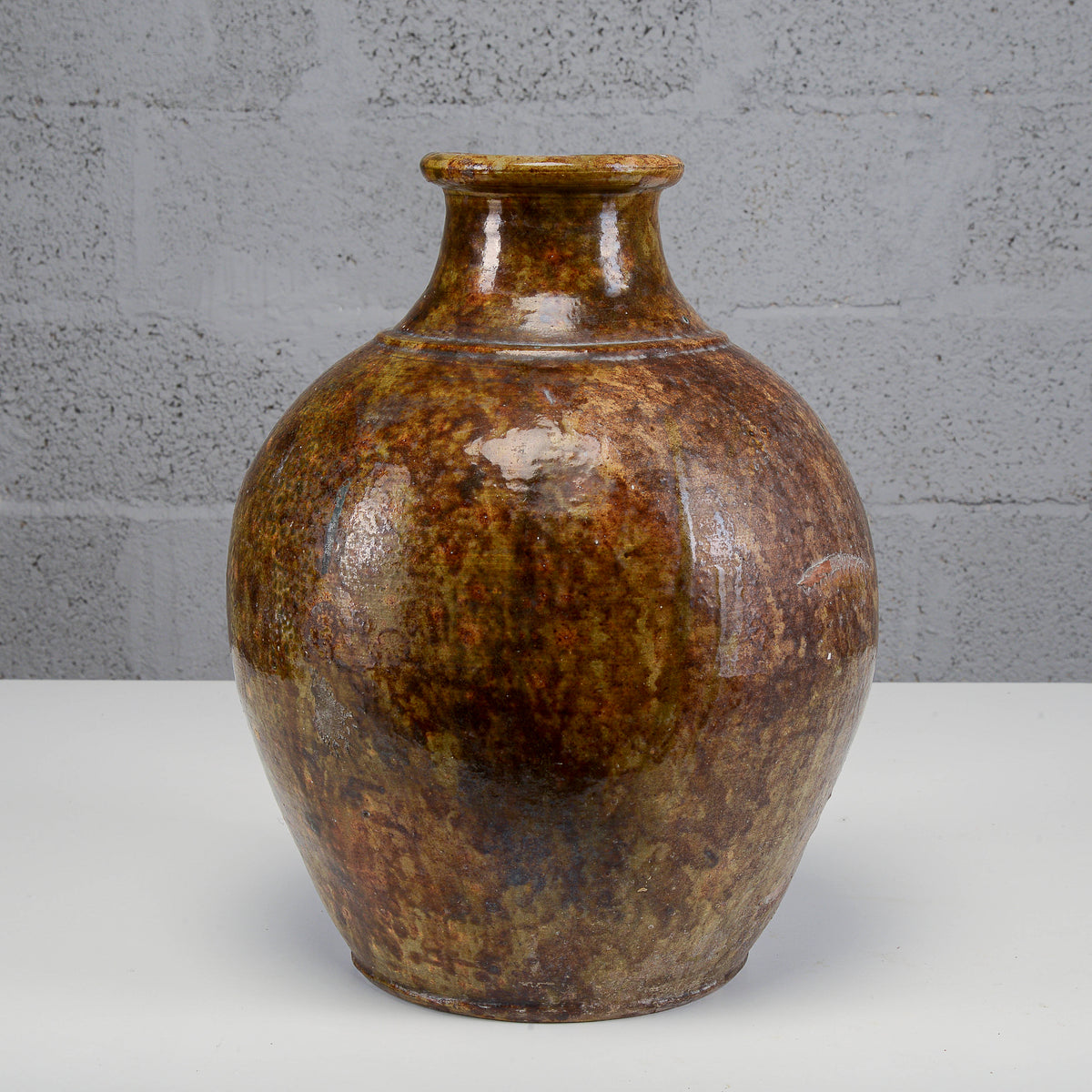 Rustica anfora giara terracotta smaltata Italia inizio XX secolo