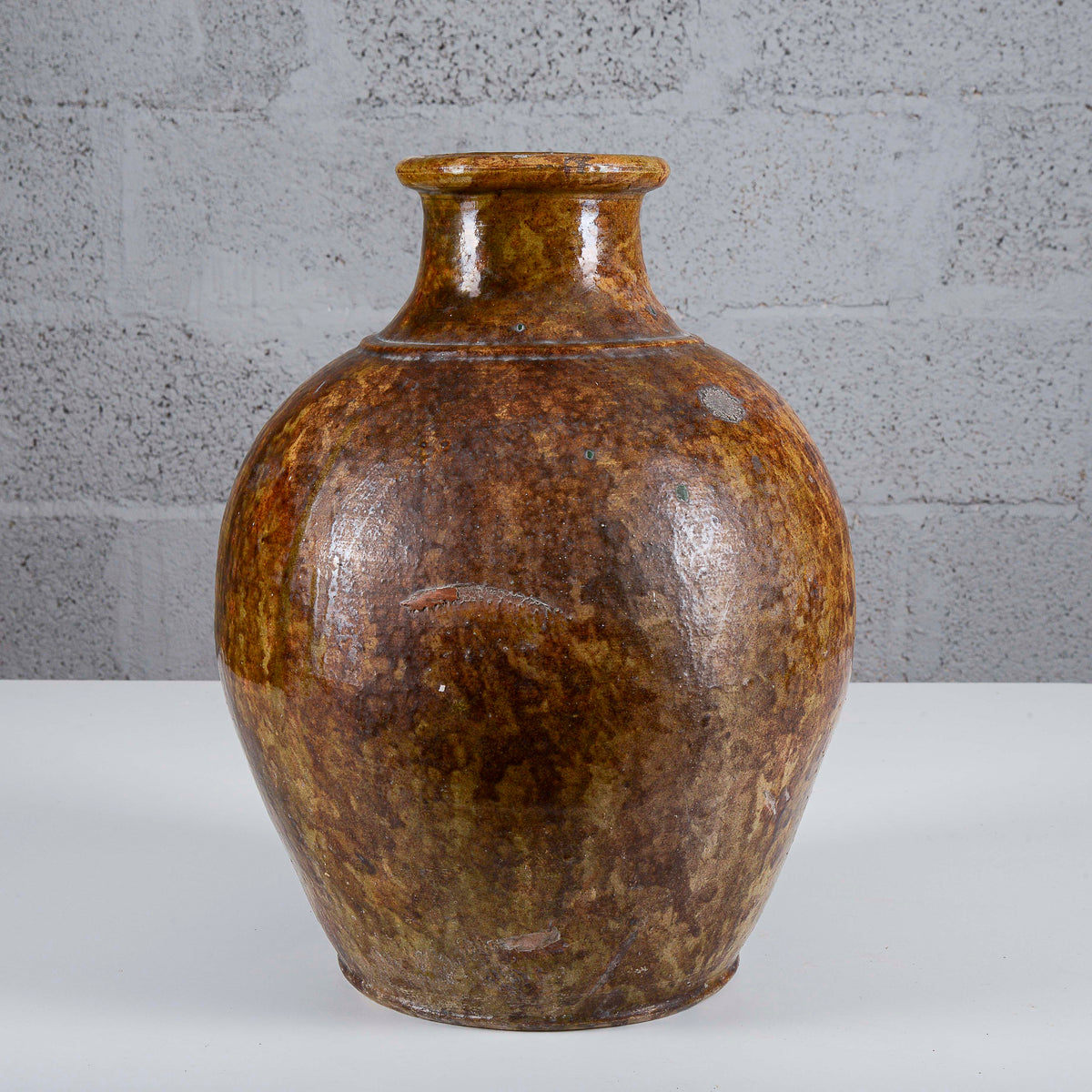 Rustica anfora giara terracotta smaltata Italia inizio XX secolo