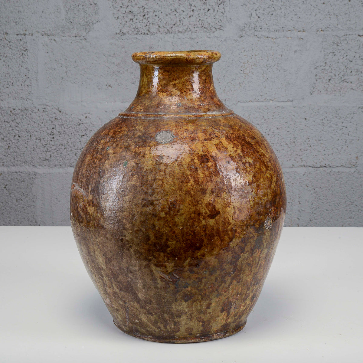 Rustica anfora giara terracotta smaltata Italia inizio XX secolo