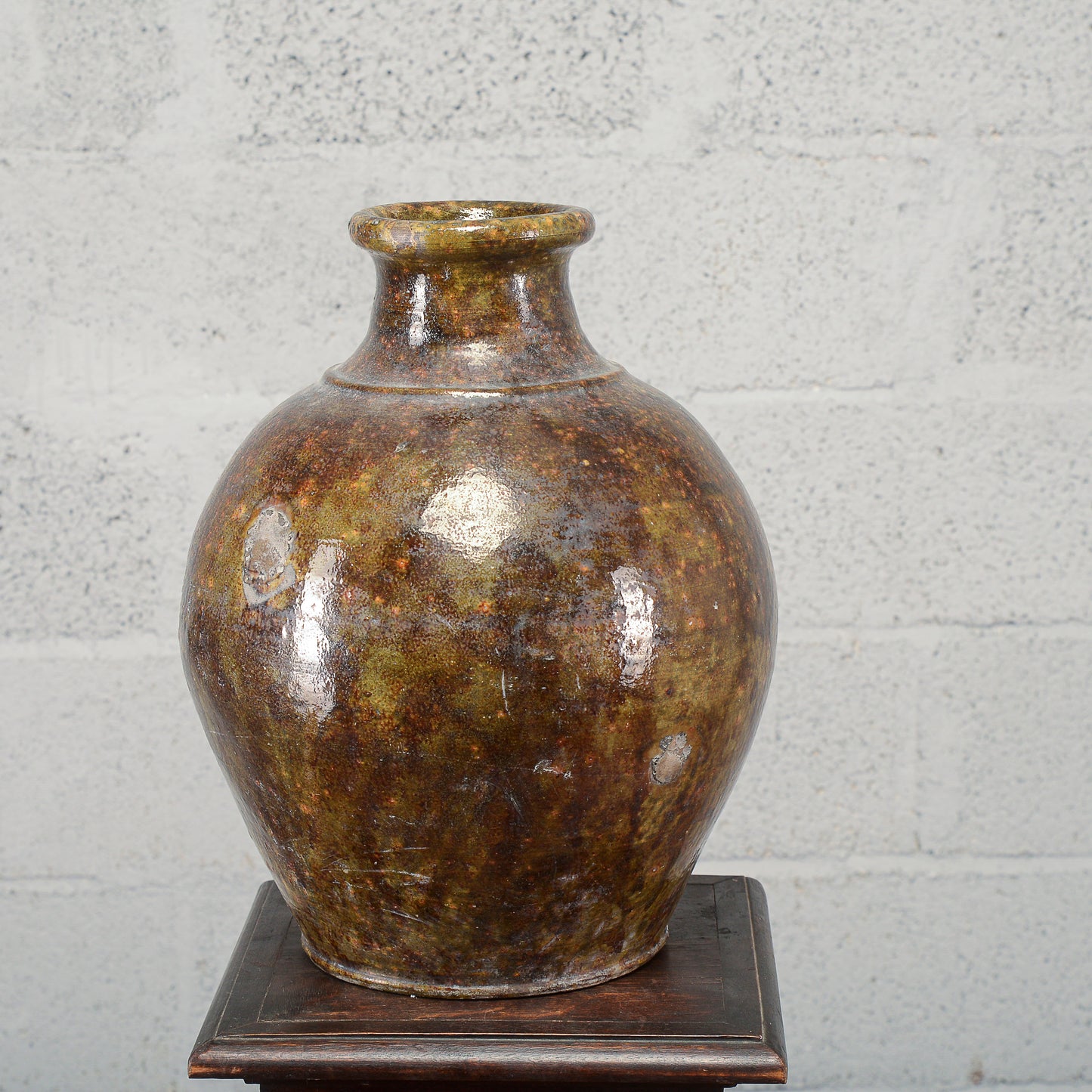 Rustica anfora giara terracotta smaltata Italia inizio XX secolo