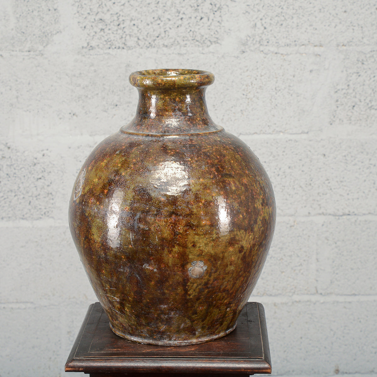 Rustica anfora giara terracotta smaltata Italia inizio XX secolo