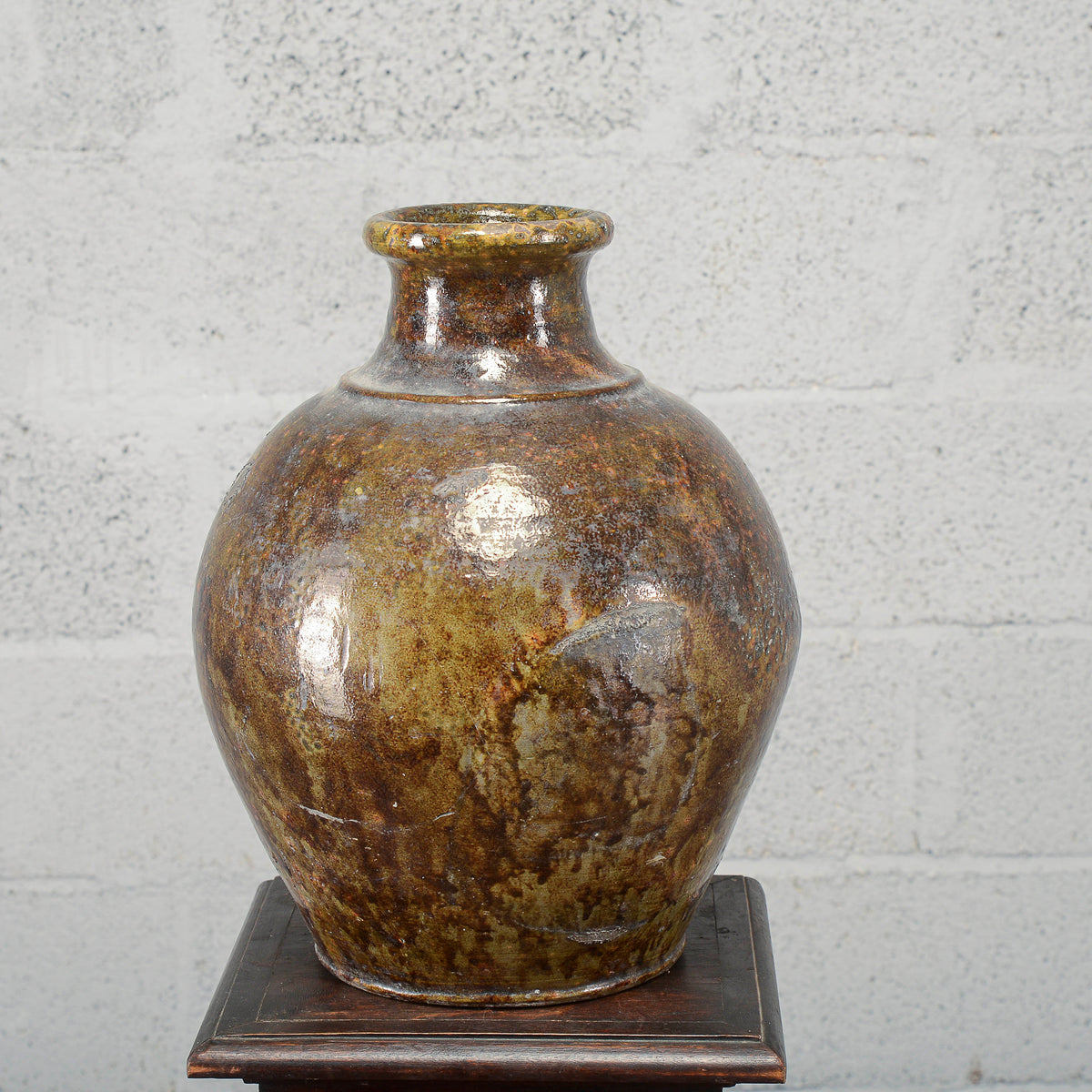Rustica anfora giara terracotta smaltata Italia inizio XX secolo