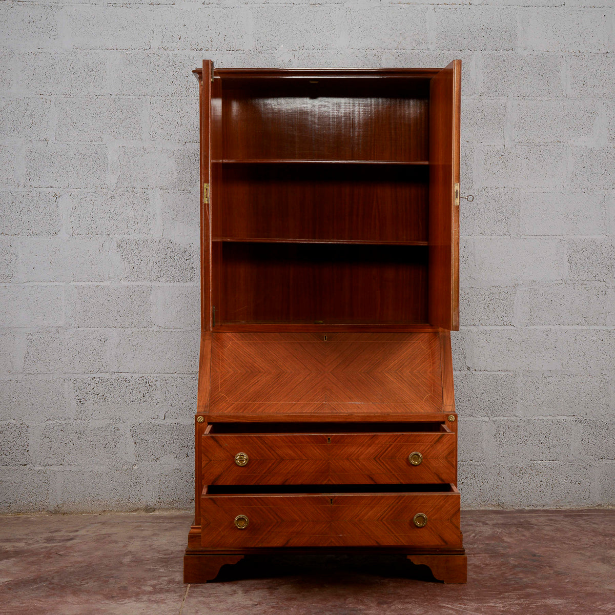 Credenza con ribalta art deco trummeau