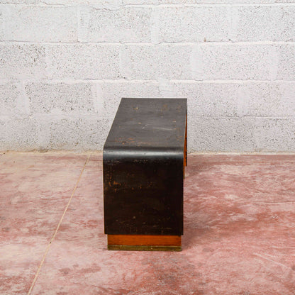 Panca in legno ebanizzato colore nero art deco