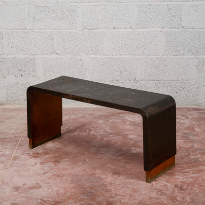 Panca in legno ebanizzato colore nero art deco