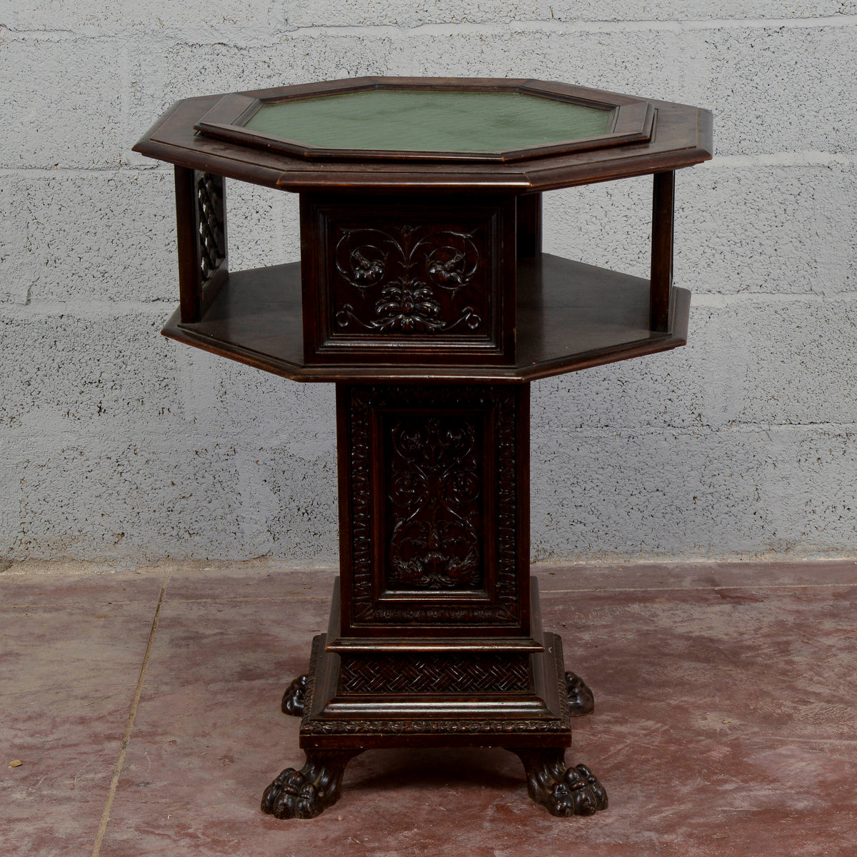Tavolino fine 800 Maggini girevole piano in vetro estraibile
