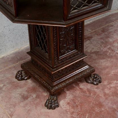 Tavolino fine 800 Maggini girevole piano in vetro estraibile