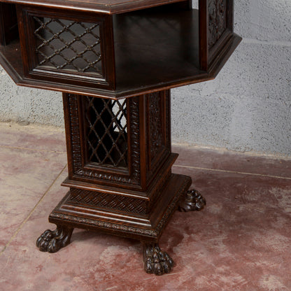 Tavolino fine 800 Maggini girevole piano in vetro estraibile