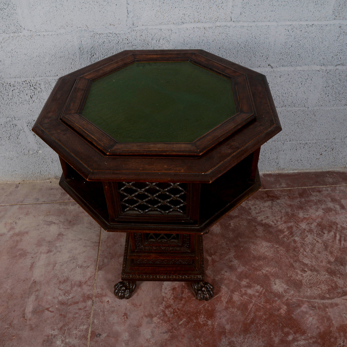 Tavolino fine 800 Maggini girevole piano in vetro estraibile