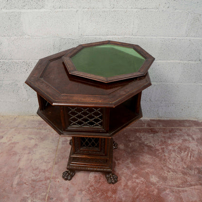 Tavolino fine 800 Maggini girevole piano in vetro estraibile
